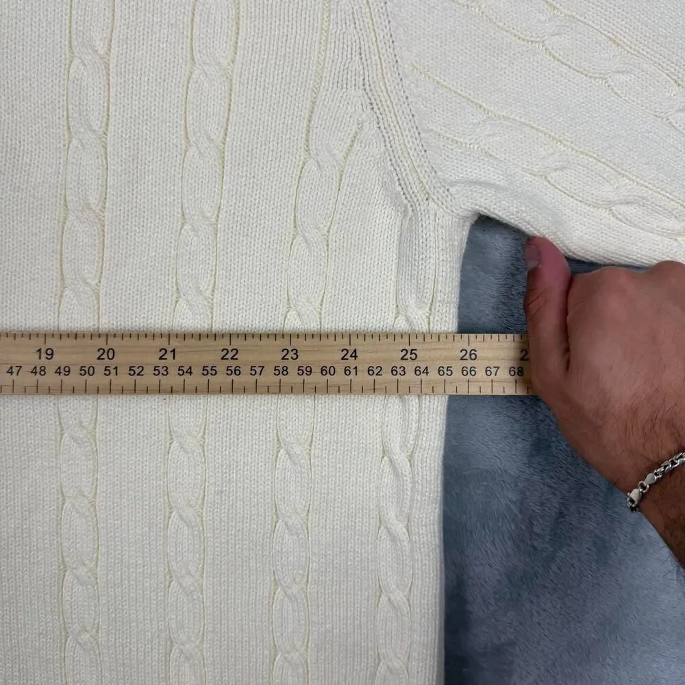 Tommy-hilfiger Men's Cream and White Jumper